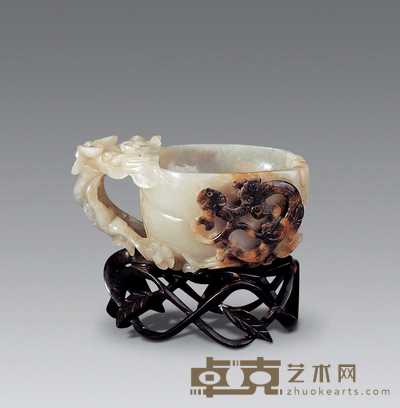 明 白玉瓜形洗 高4.8cm；长5.2cm